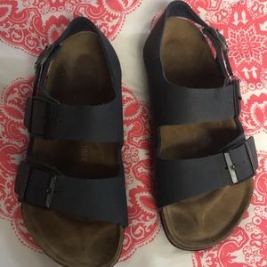 Navy Milano Birkenstocks Sz 37 reg